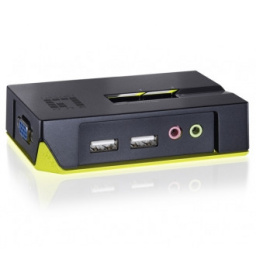 LEVEL-ONE KVM USB/VGA DE 2 PUERTOS CON AUDIO INLUYE CABLES